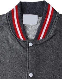 เสื้อแจ็คเก็ตวาร์ซิตี้สีเทาขาวสำหรับผู้ชาย กระดุมหน้า สีพื้น สวมใส่สบายๆ สำหรับฤดูใบไม้ร่วง ทรงปกติ ปกคอพับ ผ้าโพลีเอสเตอร์ผสมฝ้าย - Product Image 2
