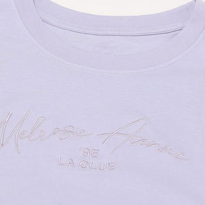 T-shirts d'été pour femmes, brodés et imprimés, 100% coton, coupe ajustée, respirants, écologiques, couleurs personnalisées, décontractés - Product Image 5