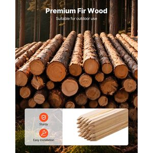 25 Pezzi 48x0.75x0.75 Picchetti da Giardino in Legno di Abete con Punta Affilata per Supporto Piante, Agricoltura e Livellamento del Terreno - Product Image 3