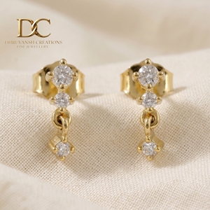 Latest Elegant Design 14KT Solid Gold Lab Grown Diamond <b>Stud</b> Earrings IGI Certified Brilliant Cut Luxury Women's Fine Jewelry - Product Image 5