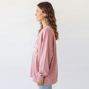 Sweat-shirt d'hiver surdimensionné pour femme, style streetwear, coupe ample, épaules tombantes, en molleton de coton écologique - Product Image 3