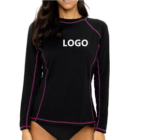 Wholesale Oem Rahsguards <b>Compression</b> Shirts Long Sleeve Uv protection Upf50 <b>Womens</b> Rash Guard Swim Surf Running Fitness Shirts - Product Image 6