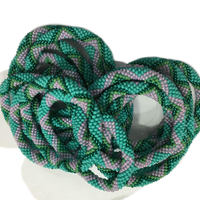 Pulseras y Brazaletes de Moda para Niños con Cuentas de Vidrio Japonés Verde Chez Replubic y Diseño de Ganchillo Moderno - Fácil de Usar