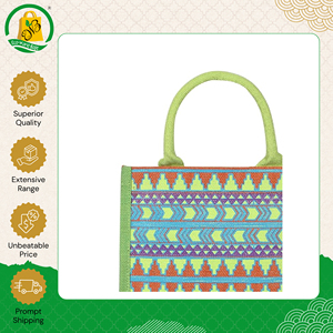 Sacs fourre-tout en jute pour femmes, de qualité supérieure, imprimés sur mesure, écologiques, à la mode, avec poche avant zippée, vente en gros - Product Image 4