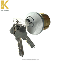 Serrure à mortaise King US26D MC118 en chrome satiné, cylindre à 6 goupilles, jeu de clés en laiton, 3 clés, entraxe 60mm, sécurité de porte, logiciel SC, logo personnalisé