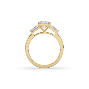 2.60Ct Emerald Brilliant Cut Lab Grown Diamond <b>Ring</b> 14KT 10KT Solid Gold Unique Design <b>Dainty</b> Jewelry Gift for Women Anniversary - Product Image 6