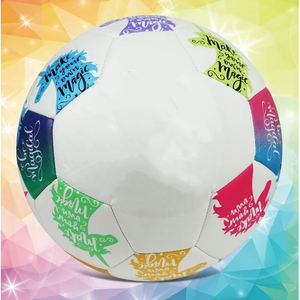 Street <b>Football</b> Soccer Ball <b>Machine</b> Stitched Leather Paint Splatter Design Indoor Outdoor Sports Use OEM Customized Logo - Product Image 2