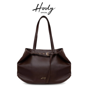 Bolso de Hombro de Moda para Mujer Hody, de Cuero Sintético Premium, Impermeable, de 18 Pulgadas, Diseño Minimalista, Dos Asas, Cierre de Cremallera, Satinado - Product Image 1