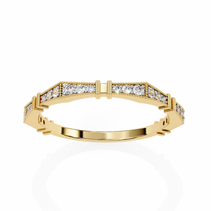 Anillo de Moissanita en Oro Rosa, Corte Brillante Redondo, Banda Pavé, Certificado IGI, Joyería Nupcial para Regalo de Boda - Product Image 4