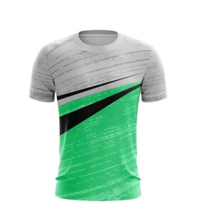 T-shirts de sport personnalisés OEM sublimés pour hommes et femmes, légers, à séchage rapide, en polyester, imprimés sur toute la surface, pour le fitness - Product Image 3