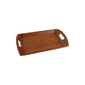 Modern Eco-Friendly <b>Large</b> Wooden <b>Tray</b> with Handles-Rectangular Food Serving <b>Tray</b> for Home Use in Living Room Bedroom Kitchen - Product Image 5