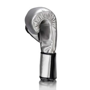 Gants de boxe professionnels 2025 les plus vendus, en cuir véritable de qualité supérieure, avec super lacets noirs et argentés - Product Image 2