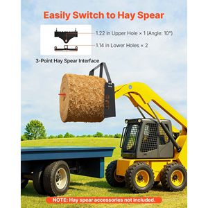 Telaio per Forche Portapallet per Skid Steer da 4000 Libbre con Attacchi da 45 Pollici, Ricevitore per Gancio Rapido da 2 Pollici, Capacità Nominale di 4500 Libbre - Product Image 4