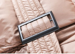 Abrigo Acolchado Impermeable de Invierno para Mujer, 100% Premium, con Capucha, Cinturón y Diseño Oversize, Chaqueta Acolchada Tipo Parka - Product Image 5