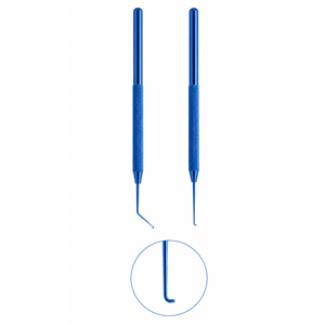 Gancho Sinskey de Titanio Azul, Instrumento Quirúrgico Oftálmico de Precisión para Cirugía Ocular, para Cataratas y Procedimientos Microquirúrgicos - Product Image 2
