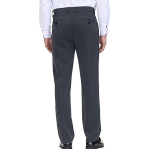 กางเกงเดรสทรงคลาสสิกสำหรับผู้ชาย เอวแบบยืดหยุ่น ด้านหน้าเรียบ – กางเกงธุรกิจและสำนักงานที่สวมใส่สบายและยืดหยุ่นได้ - Product Image 2