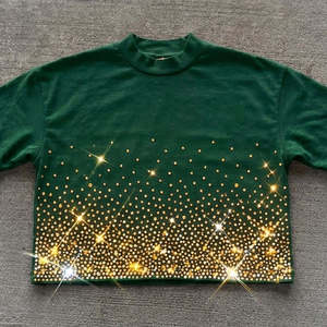 Sweat-shirt surdimensionné avec strass, sweat-shirt brodé, sweat-shirt à capuche avec fermeture éclair et design graphique pour hommes, femmes, unisexe - Product Image 4