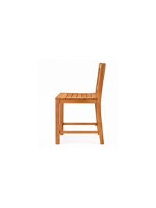 Chaise haute de salle à manger en bois écologique au design moderne avec dossier contemporain pour la maison et l'utilisation en terrasse ou dans le jardin - Product Image 4