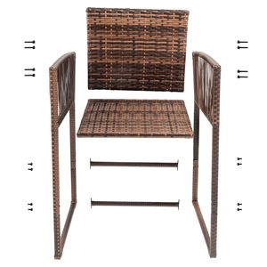 Set di Sgabelli da Bar Alti in Vimini per Esterni, per 2 Persone, Ideali per Balconi - Product Image 3