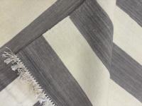 Tapis Kilim en coton tissé à la main, antidérapant, à poils ras, gris beige, motif à rayures alternées, motif à carreaux escalonnés, moderne, lavable, pour la prière