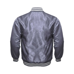Shiny <b>Lightweight</b> <b>Casual</b> Zip Up Outerwear Basketball Varsity <b>Jackets</b> with Embroidered Technic - Product Image 2