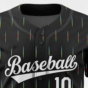Maillot de baseball personnalisé, design par sublimation, vente en gros de maillots de baseball, uniforme de baseball à deux boutons - Product Image 6
