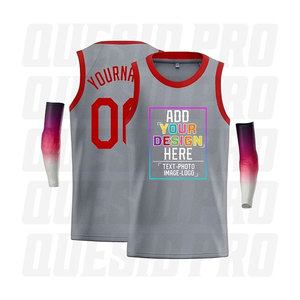 Maillot de basket-ball à séchage rapide en polyester, personnalisé avec nom, numéro et logo d'équipe pour les matchs de compétition - Product Image 1
