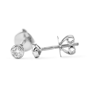 18k Solid Yellow Gold Pave Diamond Disc Earring <b>Studs</b> Wholesale Gold Diamond <b>Stud</b> Earrings Jewelry Supplier - Product Image 4