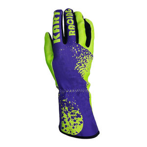 Custom Kart Racing <b>Gloves</b> <b>Driver</b> Name Team Logo High Grip Motorsport Print Breathable Full Finger Design Polyester Synthetic - Product Image 4