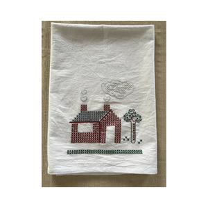 Eco Golf Edition 100% Coton Farmhouse Brodé Léger Séchage Rapide Torchons Faits À La Main En Inde GOTS OEM ODM quantité minimale de commande Disponible - Product Image 1
