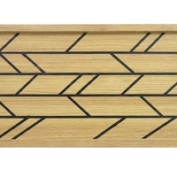 Plateau de service flexible en bois, design Asie du Sud-Est, pour lit, canapé, bureau, petit-déjeuner, avec pieds pliants et poignées à motif géométrique