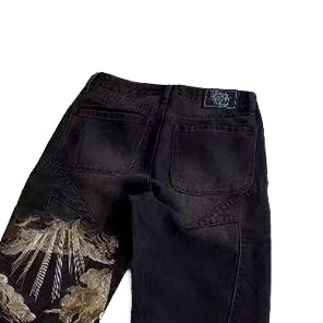 Pantalones Vaqueros para Hombre con Logotipo Personalizado, Estilo Holgado y Desgastado 2025, Hechos de Algodón, Estilo Moderno y Holgado - Product Image 4