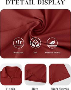 Polo à manches courtes pour femme, couleur unie, respirant, tricoté, décontracté, sportif - Product Image 4