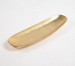 Plato grande de aluminio dorado lacado hecho a mano creativo bajo MOQ mayorista venta directa de fábrica - Product Image 1