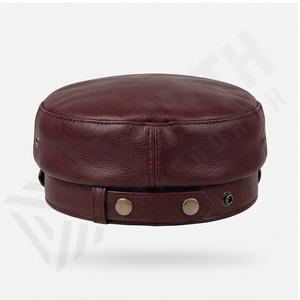 Peaked Cap <b>Leather</b> Cabbie Chauffeur <b>Hat</b> Train Conductor Coachman Railway Gatekeeper Chauffer Cabby Trucker <b>Hat</b> - Product Image 3