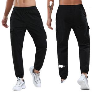 กางเกงกีฬาเอวสูงของผู้ชายผ้าฝ้ายลำลองพิมพ์โลโก้น้ำหนักเบาแบบตรงขายส่งฤดูร้อนใส่ทำงาน - Product Image 1