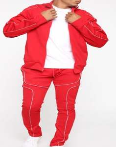 Conjuntos de Chándal Reflectantes Personalizados para Hombre, Chaquetas de Nailon Ligeras y Pantalones Deportivos con Cierre, Chándales Personalizados - Product Image 1