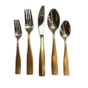 Elegante juego de cubiertos de acero inoxidable para comedor, cuchara, tenedor, cuchillo, para hotel, restaurante, bodas, eventos de catering - Product Image 3