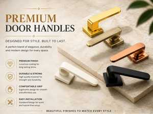 Modern Square Rose <b>Door</b> Handles <b>Locks</b> Ambidextrous Touch Control Easy Installation Premium Minimalist Design <b>Bathroom</b> Kitchen - Product Image 2