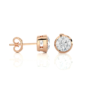 Boucles d'oreilles clous en or 18 carats avec diamant de laboratoire taille ronde 1,20 carat, certifié IGI et pureté VS1, en vente, exportation depuis l'Inde - Product Image 2