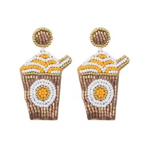 <b>Moon</b> High Quality AHAYA Women's Fashionable Seed Bead Tassel Earrings Bohemian Style Drop - Product Image 2