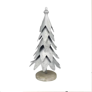 Sapin de Noël en métal noir scintillant avec étoile, décoration de Noël pour la maison, produit en gros - Product Image 4
