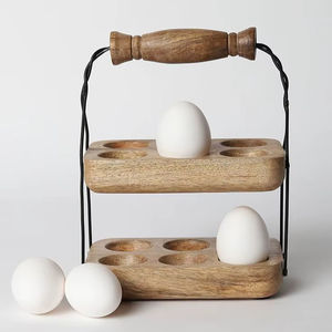 Estante para huevos de madera asequible para un almacenamiento seguro de huevos, garantizando estabilidad y una organización elegante en la cocina, a precio de mayorista. - Product Image 1