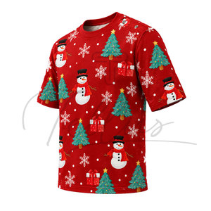 T-shirt de Noël pour homme de qualité supérieure, sur mesure, nouveau style, en coton respirant, de bonne qualité - Product Image 4