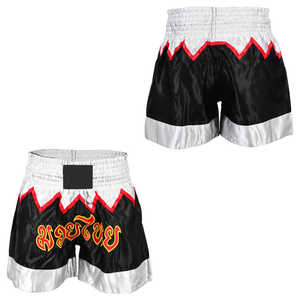 Pantalones Cortos de Kickboxing, Pantalones Cortos de Entrenamiento, Pantalones Cortos de Combate, Pantalones Cortos Profesionales, Pantalones Cortos de Boxeo Tailandés de Satén de Alta Calidad con Aberturas Laterales - Product Image 6
