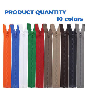 Cierres de cremallera separables para coser chaquetas, trajes deportivos, cremalleras de resina moldeada de alta resistencia, cremalleras de extremo abierto a granel para sudaderas con capucha - Product Image 3