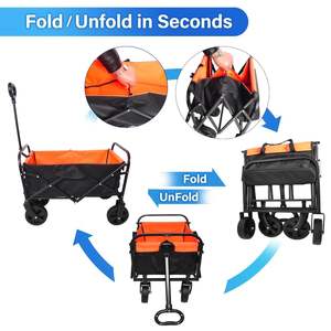 Chariot de plage pliable pour le jardin, le shopping et le camping - Product Image 5