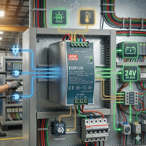 Fuente de Alimentación Mean Well 24V 120W EDR-120-24 |   Distribuidor Autorizado 100% Original |   Stock Disponible en Taiwán |   Envío Rápido 48H - Product Image 3