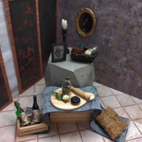 Miniature 1:12 sorcière atelier meubles bois et papier bricolage jouets pour maison de poupée décor pour sorcière thème décorations