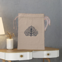 Sac à chaussures en coton 100% imprimé Tea Tree, lavé et dessiné à la main, 120g, modèle INF10 STUDIO-N